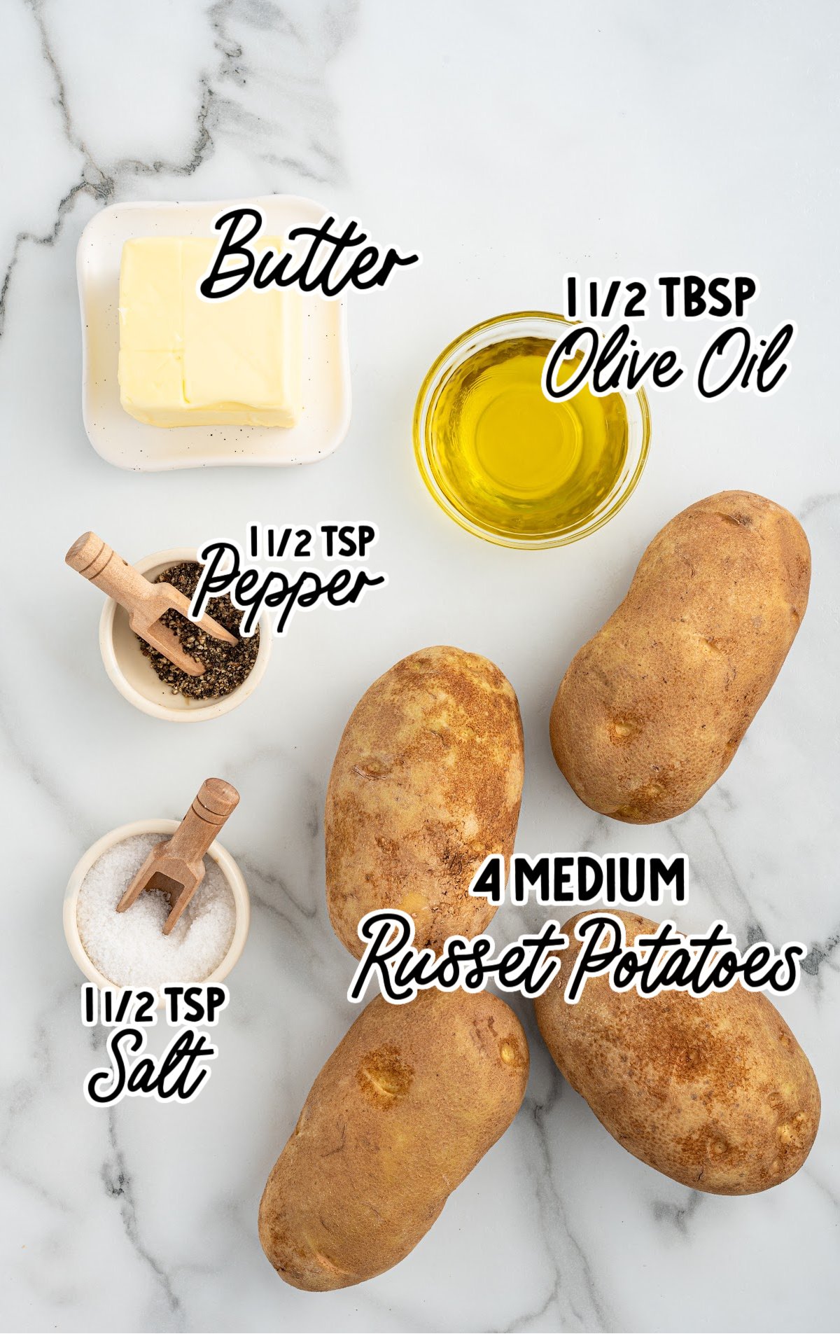 air fryer baked potatoes raw ingredients that are labeled