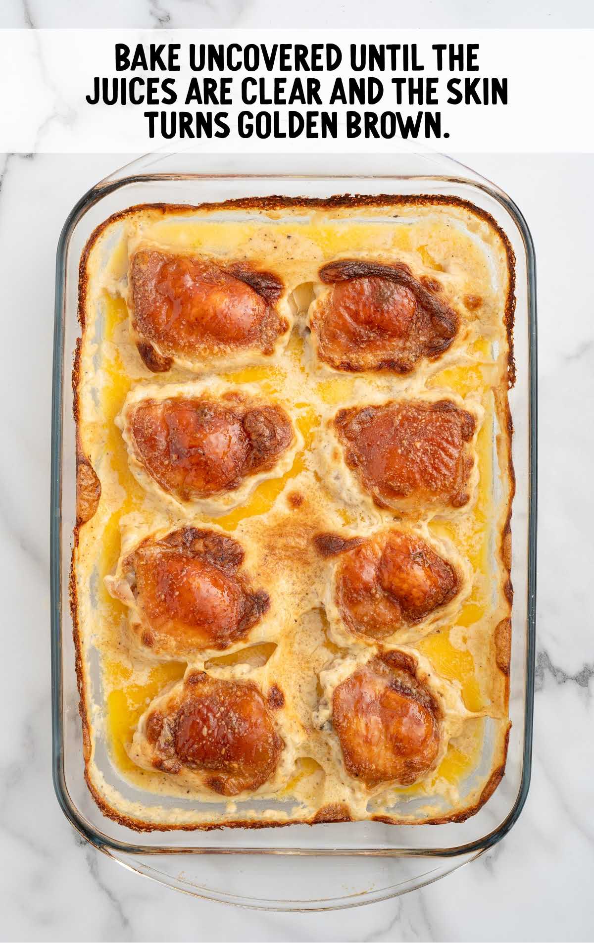 Amish Chicken baked in a baking dish