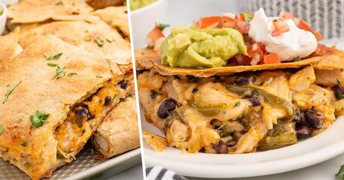 Sheet Pan Chicken Quesadillas - Spaceships and Laser Beams