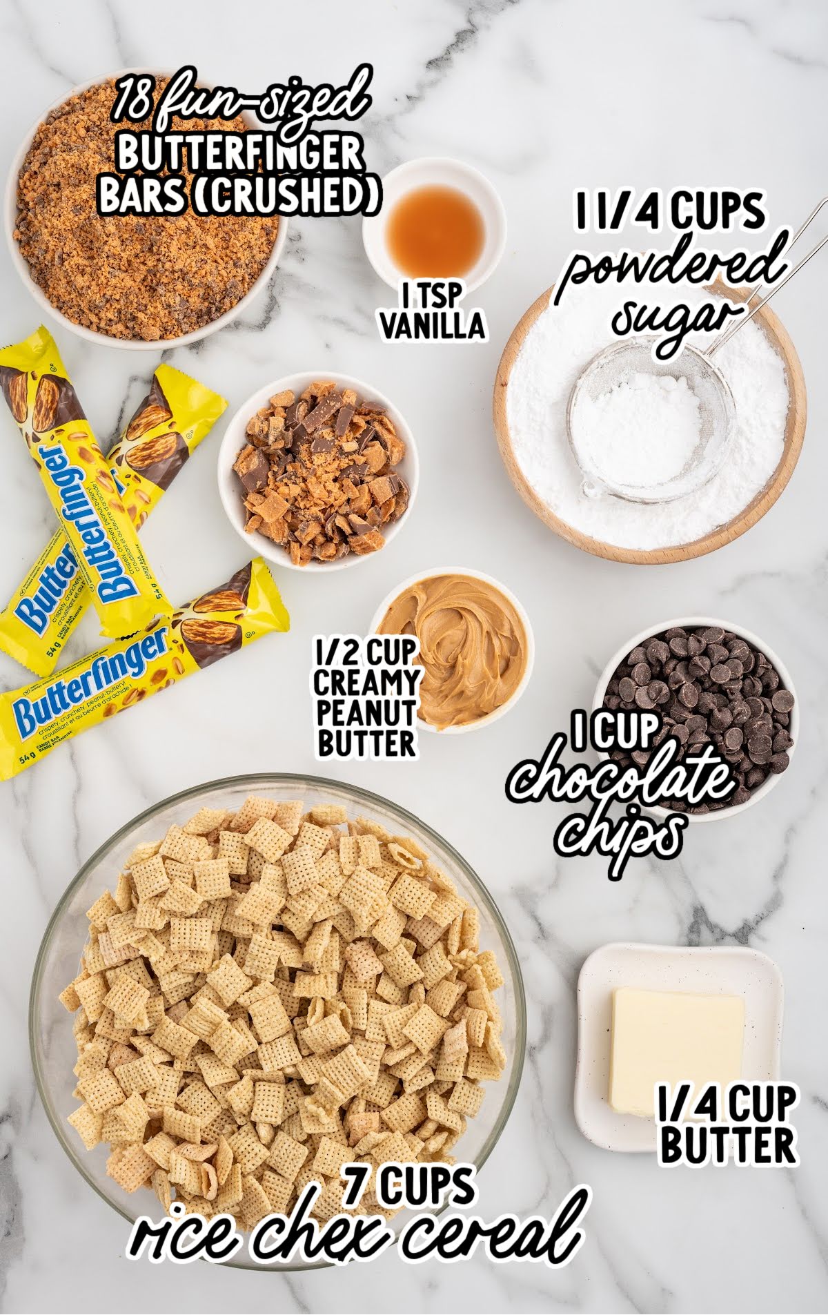 butterfinger puppy chow raw ingredients that are labeled