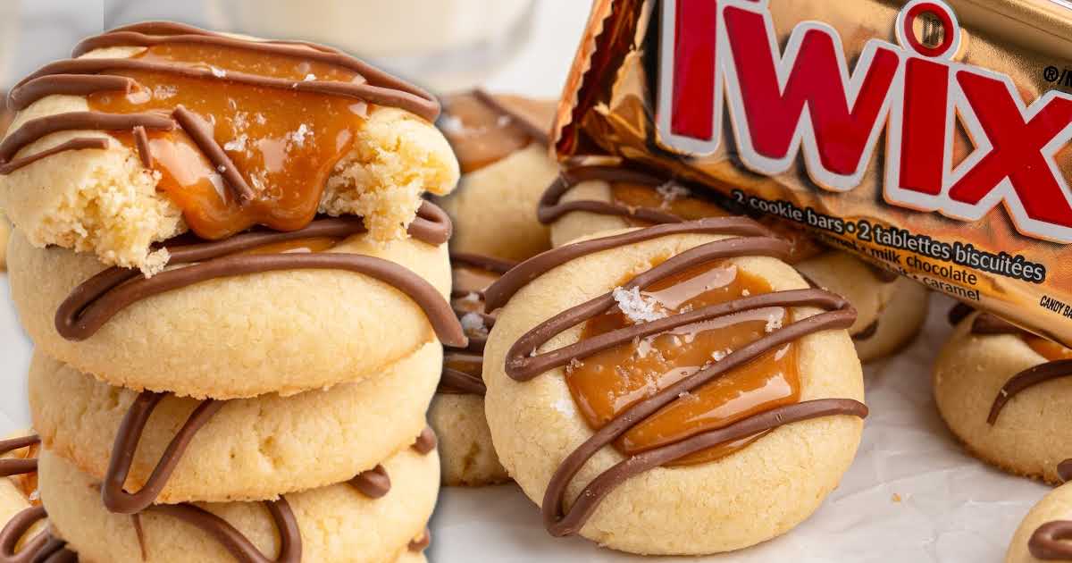 Twix Thumbprint Cookies - Spaceships and Laser Beams