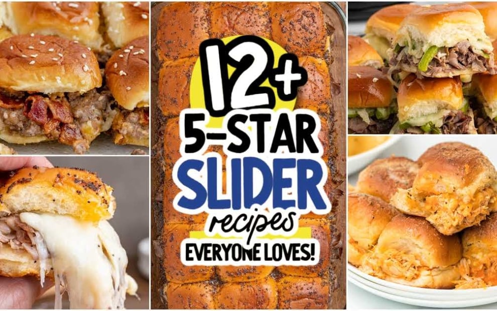 a collage of slider recipes