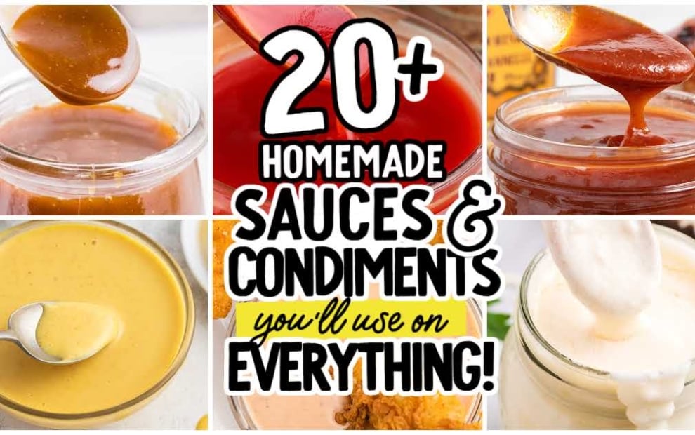 a collage of Sauces & Condiments