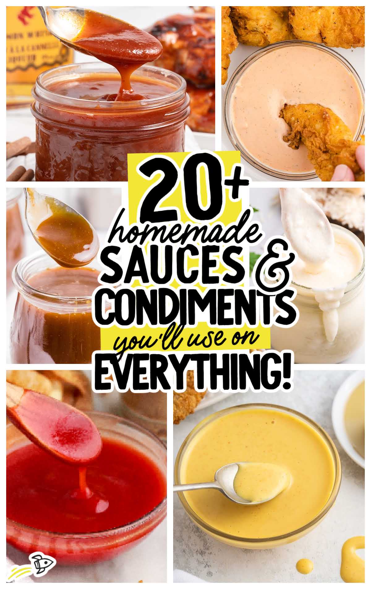 a collage of Sauces & Condiments