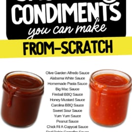 a collage of Sauces & Condiments