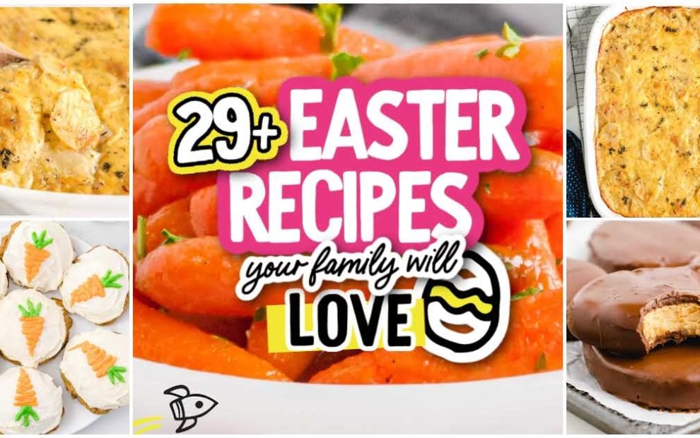 a collage of Easter recipes